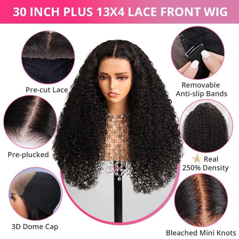 Human Hair Wigs Lace Front Wigs 30inch 36inch Deal Extra Long Women Wigs Wavy