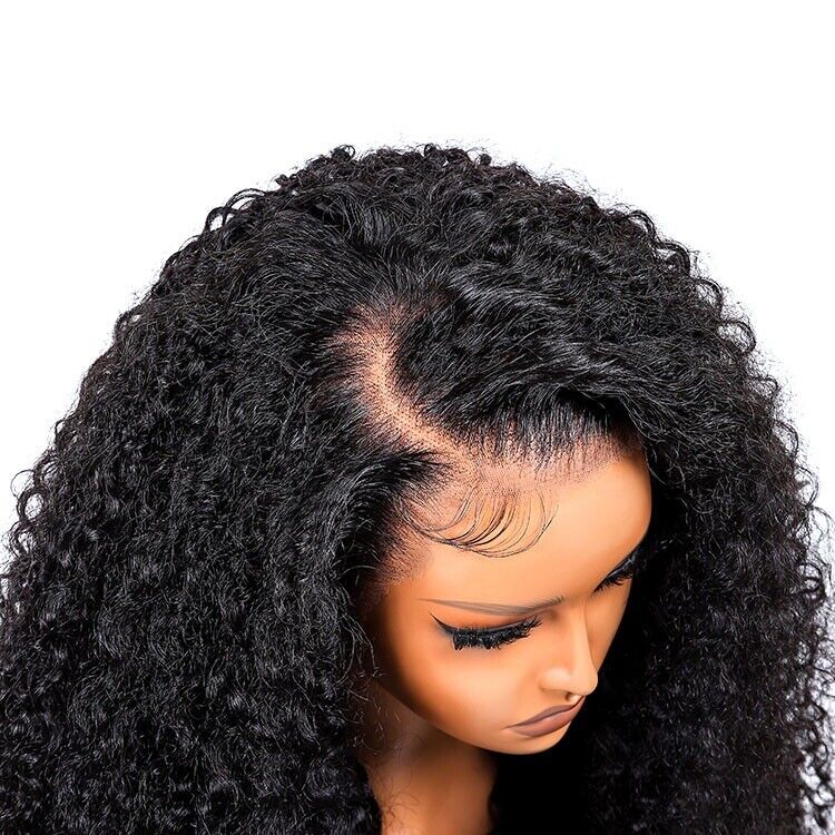 Human Hair Wigs Glueless Ready To Wear Natural Fluffy Curly Lace Front Women