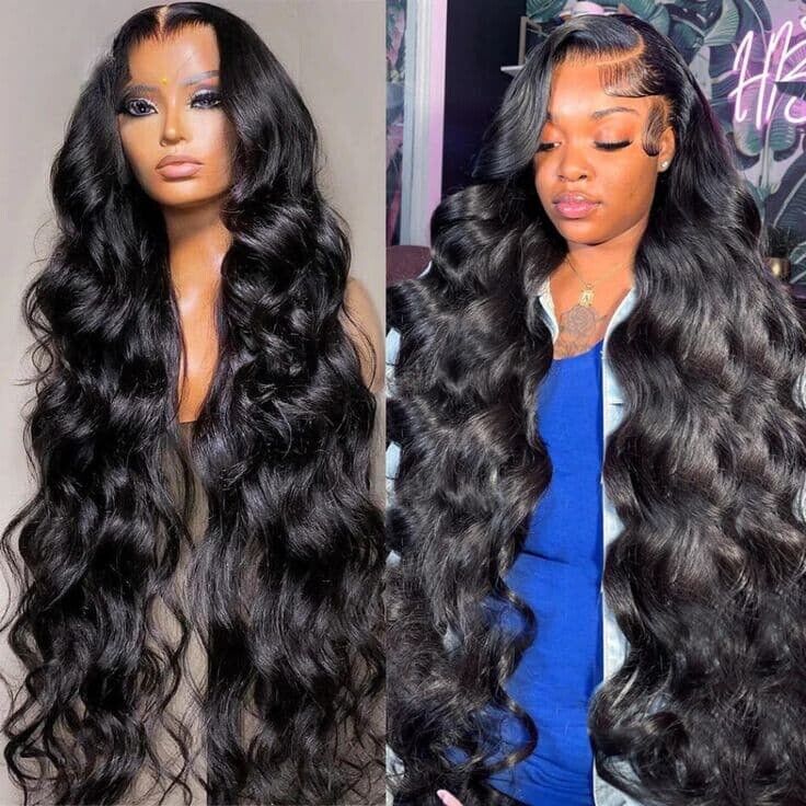 Human Hair Wigs Lace Front Wigs 30inch 36inch Deal Extra Long Women Wigs Wavy